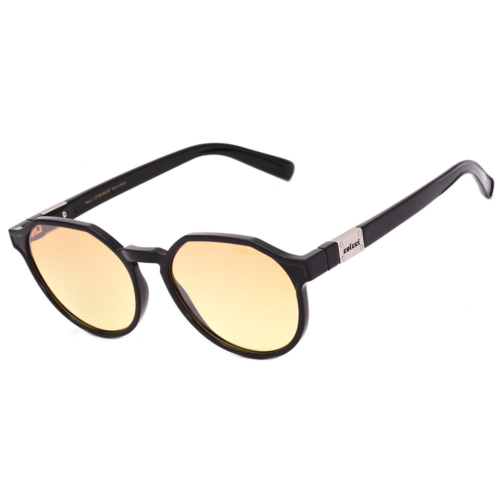 Colcci Noa 2 Preto Brilho/ Amarelo Espelhado - 52 mm - Sol