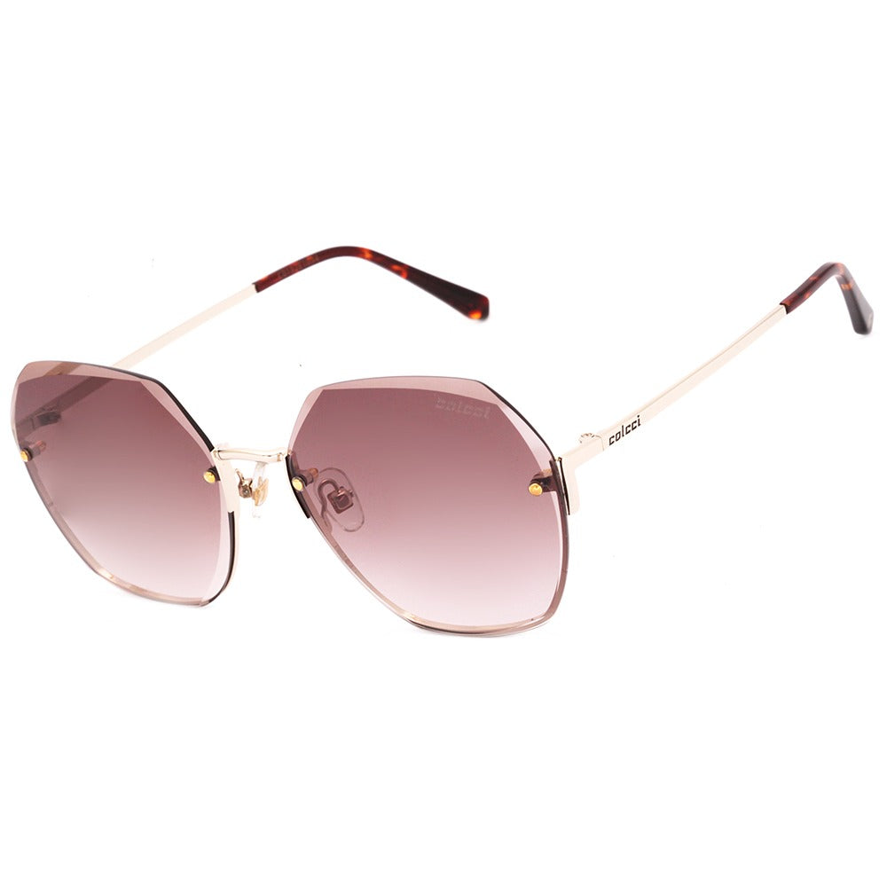Colcci C0192 Dourado Brilho/ Marrom Degradê - Lente 6,0 cm