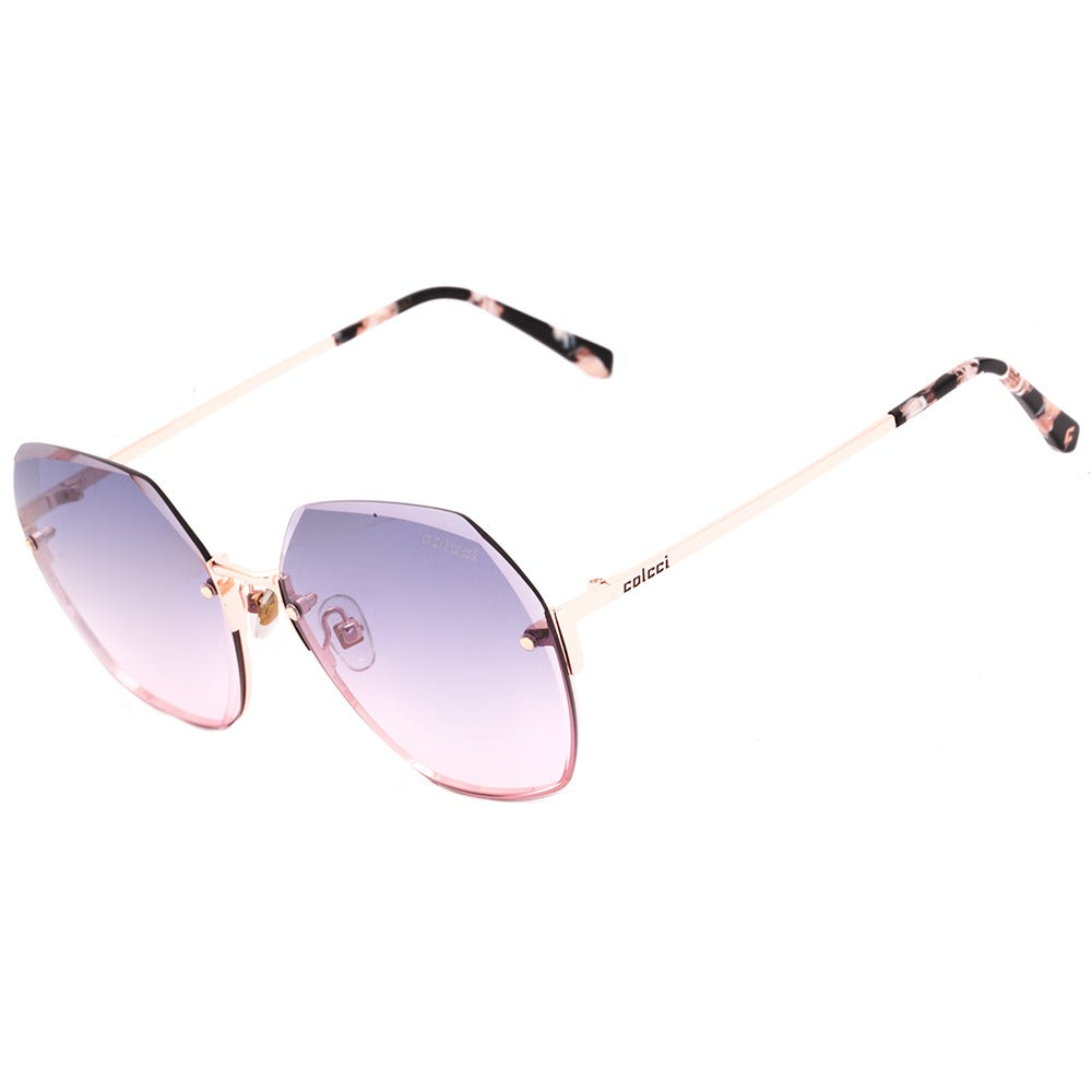 Colcci C0192 Rosê Brilho/ Azul e Rosa Degradê - Lente 6,0 cm