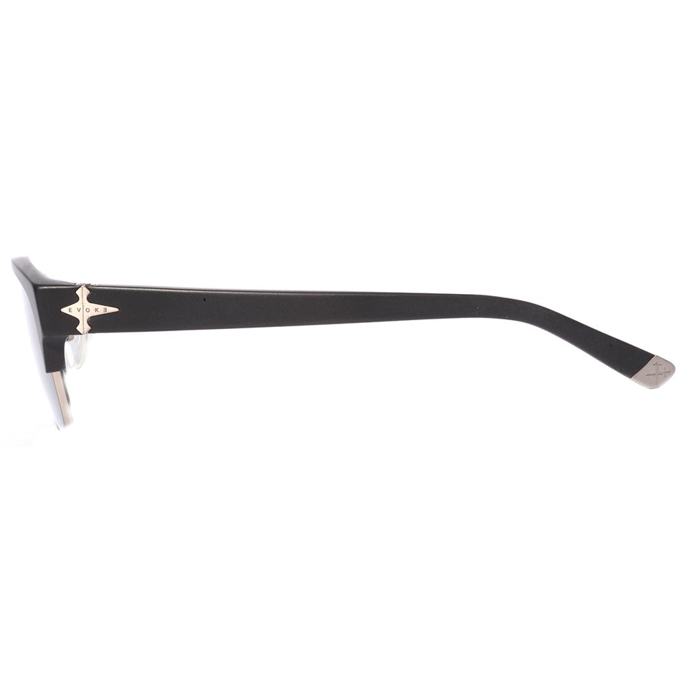 Evoke Capo IV A02 Matte Black Silver/ Grey - Lente 5,5 cm - Sol