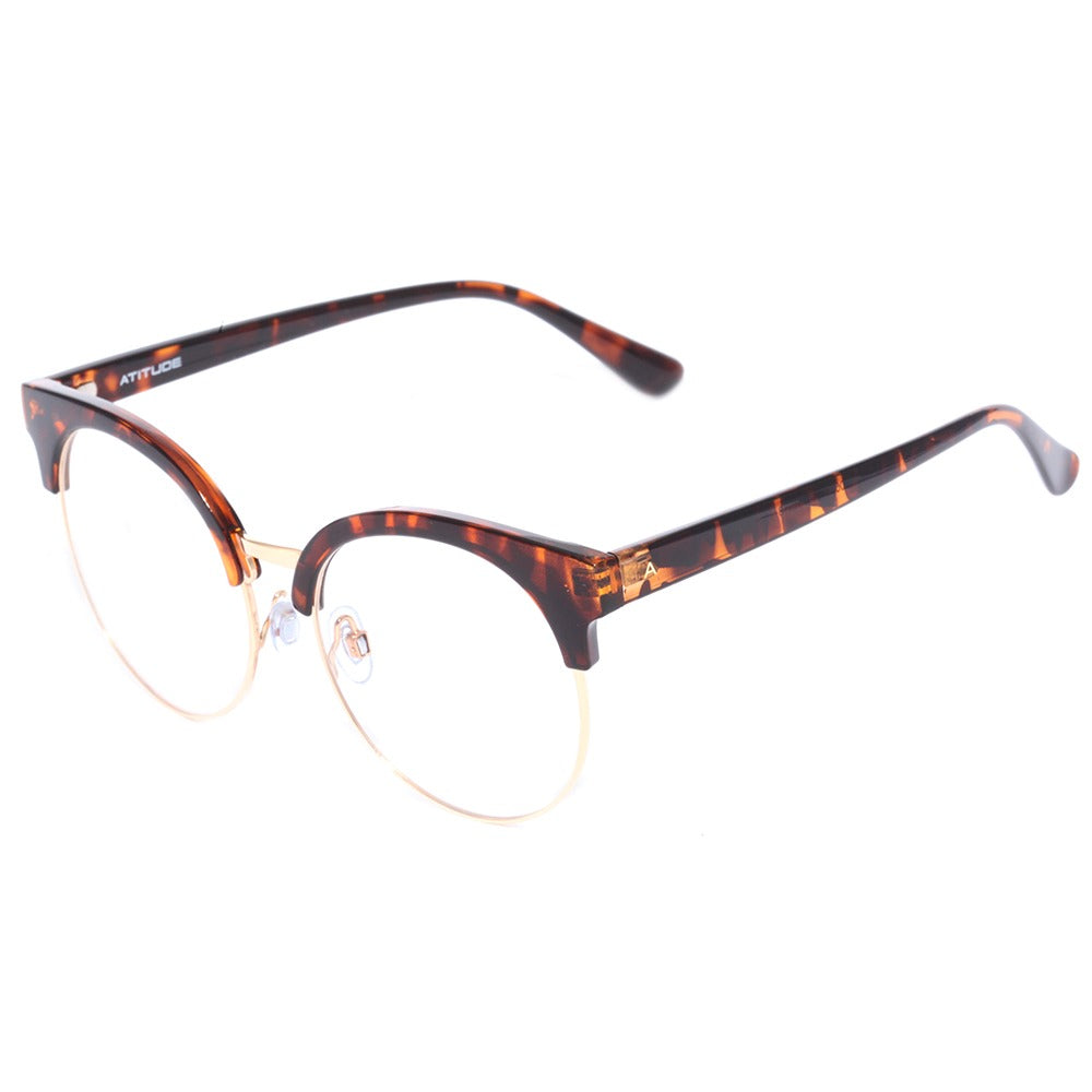 Atitude AT 2067 G21 Marrom Mesclado e Dourado Brilho - Lente 5,5 cm - Grau