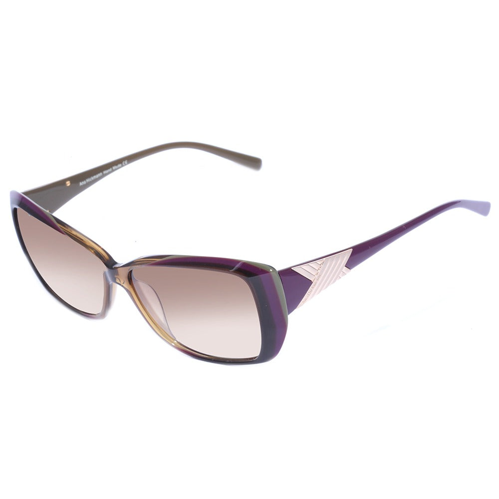Ana Hickmann AH 9146 E31 Roxo e Verde Brilho/ Marrom Degradê - Lente 5,8 cm - Sol