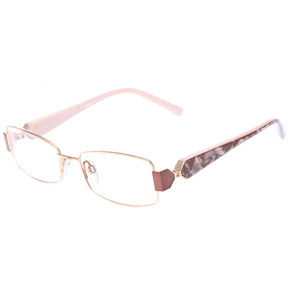 Ana Hickmann AH1160 04GS Duo Fashion Dourado e Marrom Brilho - Grau - 52 mm