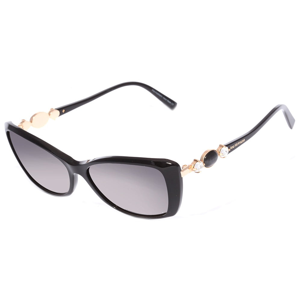 Ana Hickmann AH9201 A01 Preto Brilho/ Preto Degradê - Lente 5,6 cm