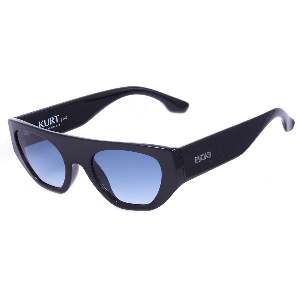 Evoke Kurt A02 Preto Brilho Azul Degradê - Sol - 52 mm