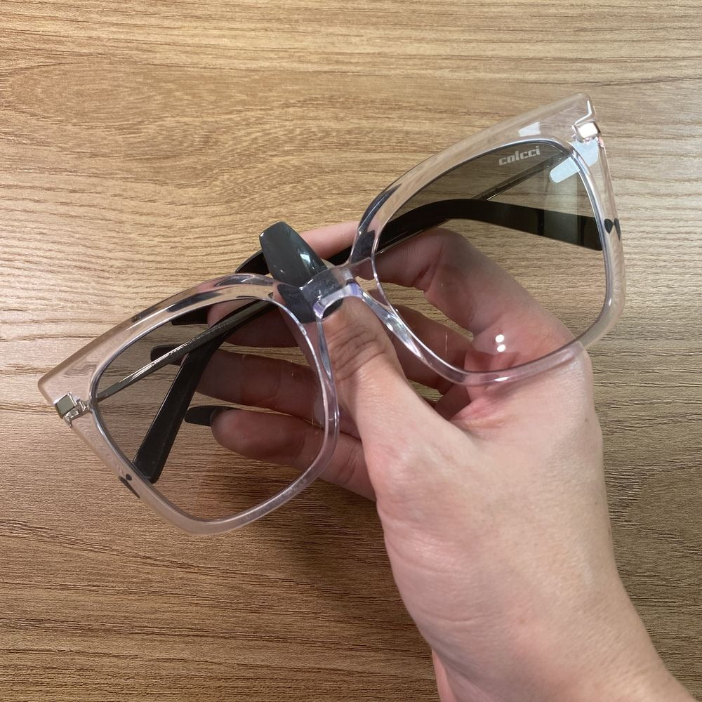 Colcci Dani Transparente Brilho/ Verde e Rosa Degradê - 54 mm