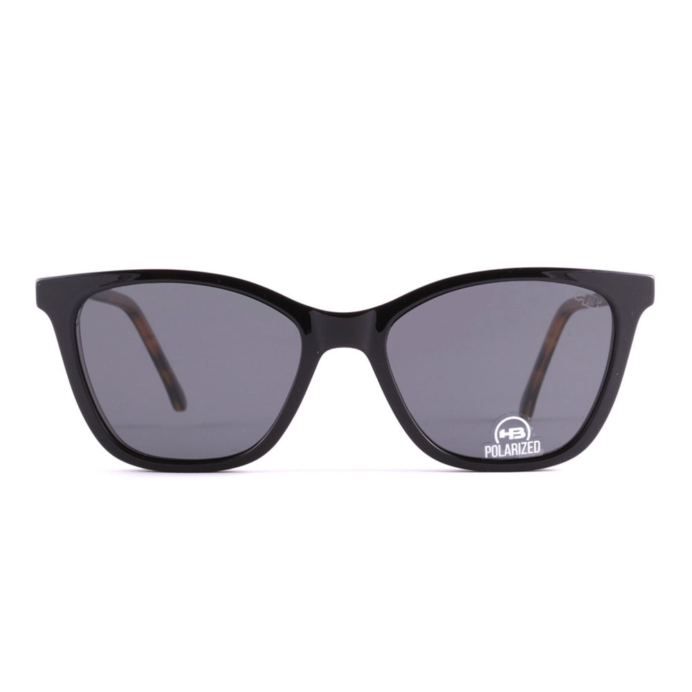 HB Switch Clip on 0385 Gloss Black Havanna/Black Passionat / Polarized Gray - Grau