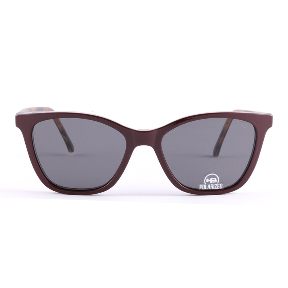 HB Switch Clip on 0385 Gloss Black Havanna/Black Passionat / Polarized Gray - Grau