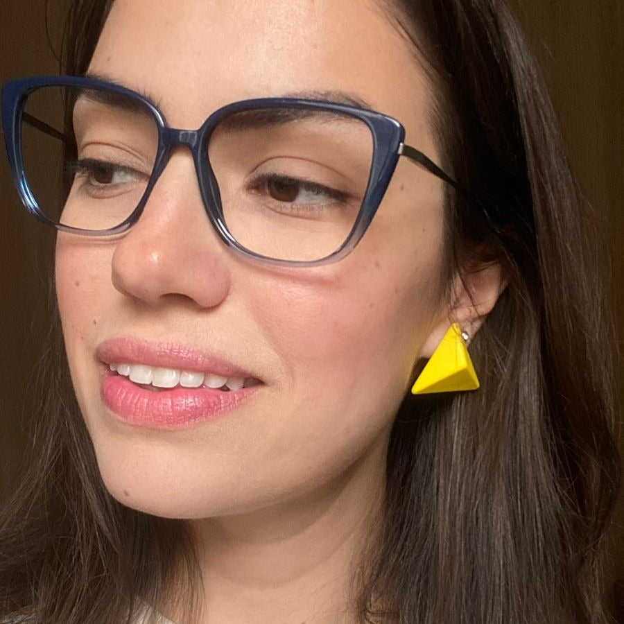 Colcci Camila Queiroz Judy Azul Degradê Translúcido Brilho - Lente 5,5 cm - Grau