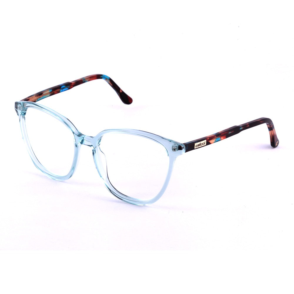 Colcci Livia Azul Translúcido e Marrom Mesclado - 55 mm - Grau