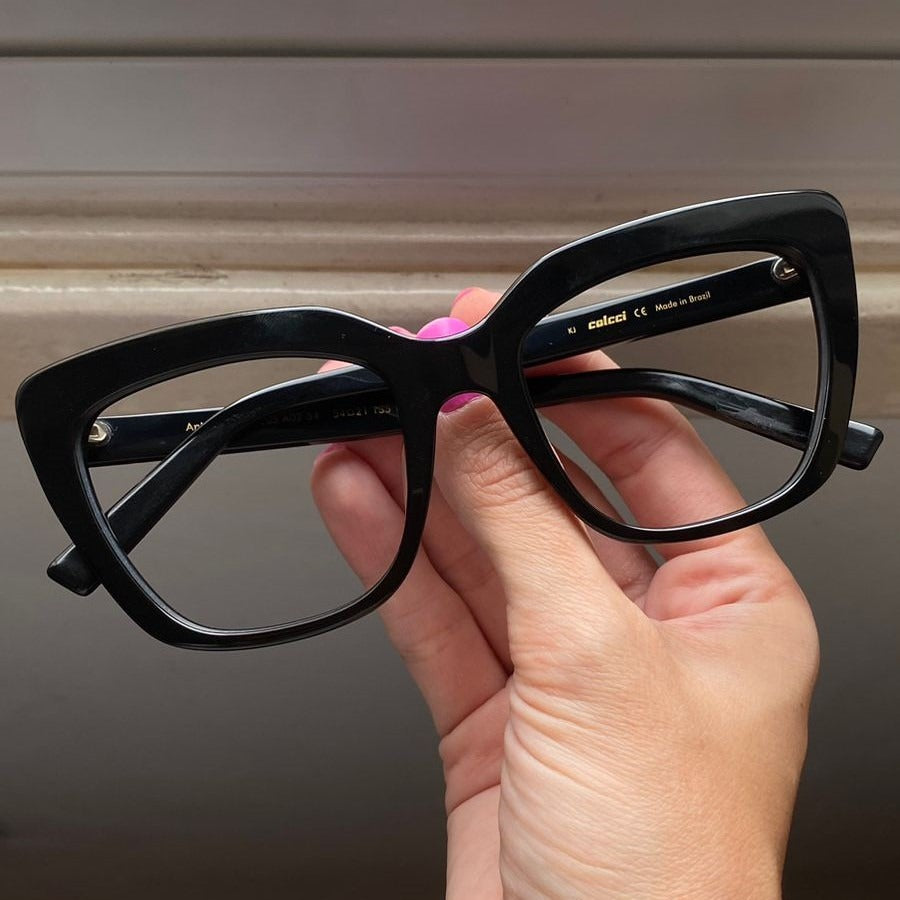 Colcci Antonela Preto Brilho - Lente 5,4 cm  - Grau
