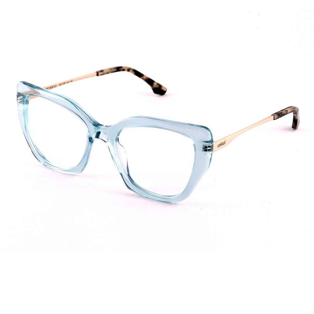 Colcci Jade Azul Translúcido e Dourado Brilho - Lente 5,5 cm - Grau