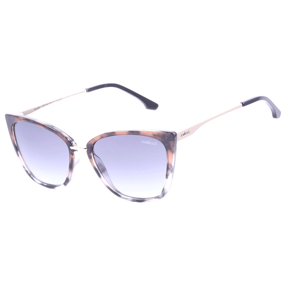 Colcci Aretha Preto e Marrom Mesclado Brilho/ Preto Degradê - Lente 5,3 cm - Sol