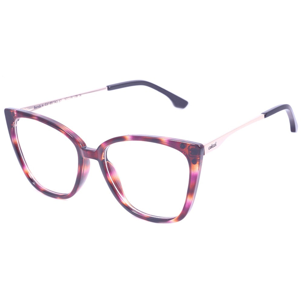 Clip On Colcci Bandy 4 Marrom Mesclado Brilho/ Preto - Lente 5,7 cm - Grau