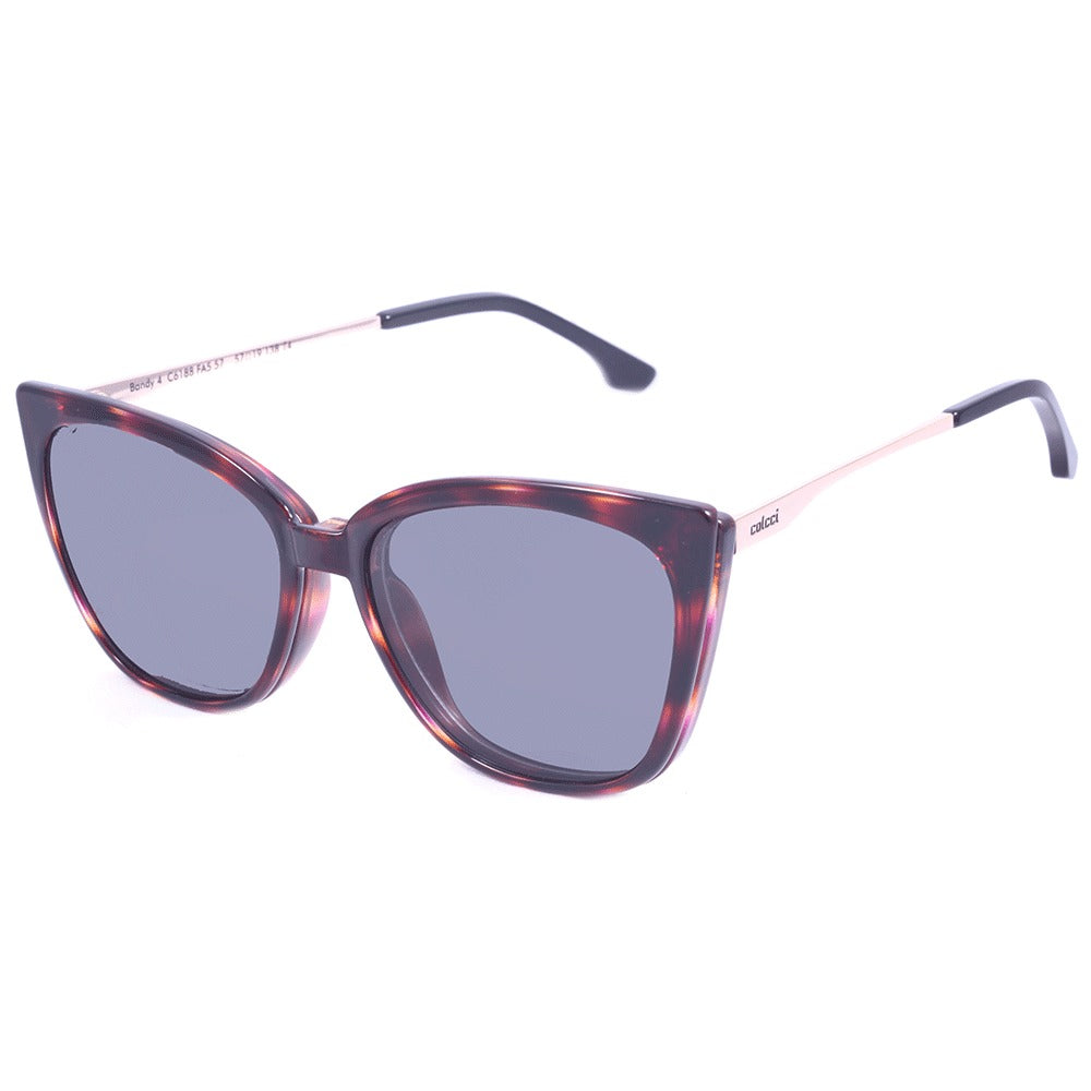 Clip On Colcci Bandy 4 Marrom Mesclado Brilho/ Preto - Lente 5,7 cm - Grau