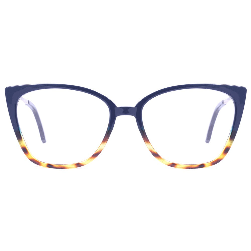 Clip On Colcci Bandy 4 Azul e Marrom Mesclado Brilho/ Preto Degradê - Lente 5,7 cm - Grau