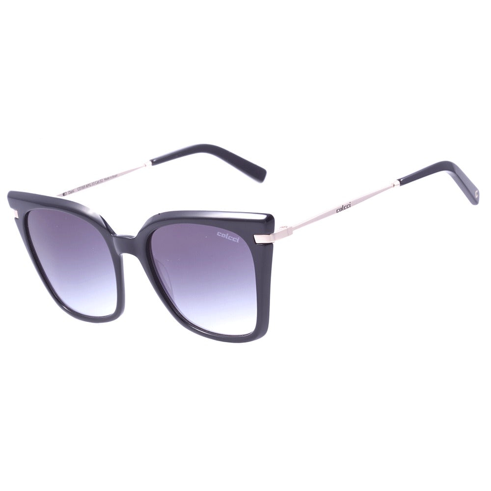 Colcci Dani Preto e Branco Brilho/ Preto Degradê - 54 mm - Sol