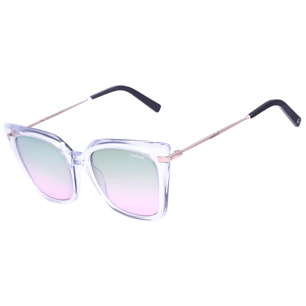 Colcci Dani Transparente Brilho/ Verde e Rosa Degradê - 54 mm