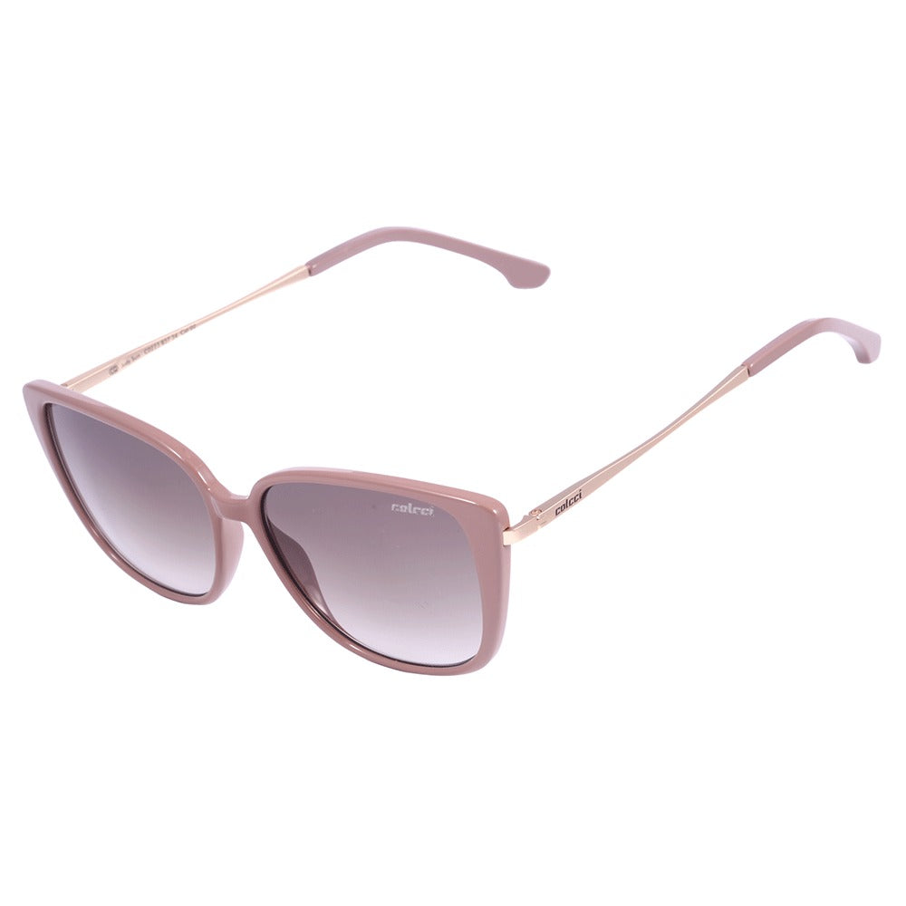 Colcci Camila Queiroz Judy Sun Nude e Dourado Brilho/ Marrom Degradê - Lente 5,4 cm - Sol