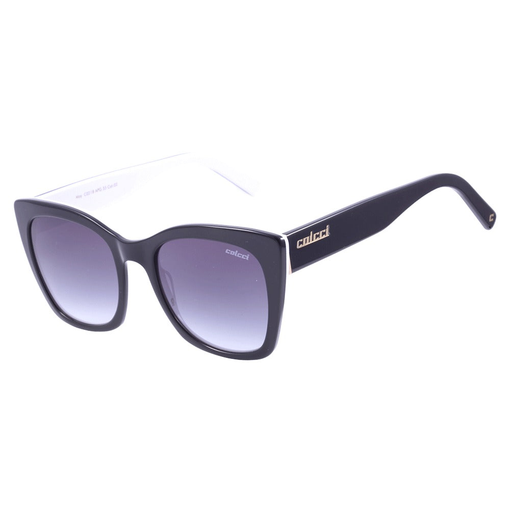 Colcci May Preto e Branco Brilho/ Preto Degradê - 52 mm - Grau