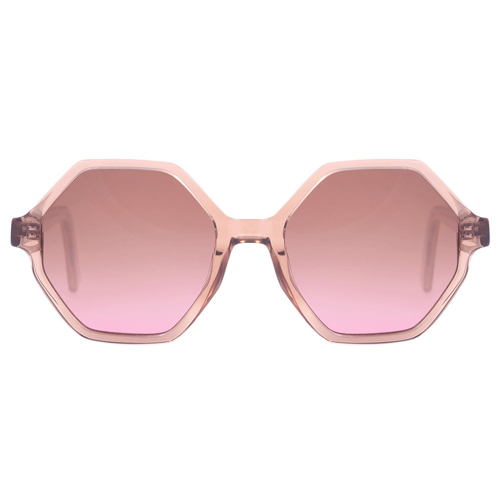 Colcci Otto MarromTranslúcido Brilho/ Marrom e Rosa Degradê - 52 mm - Sol