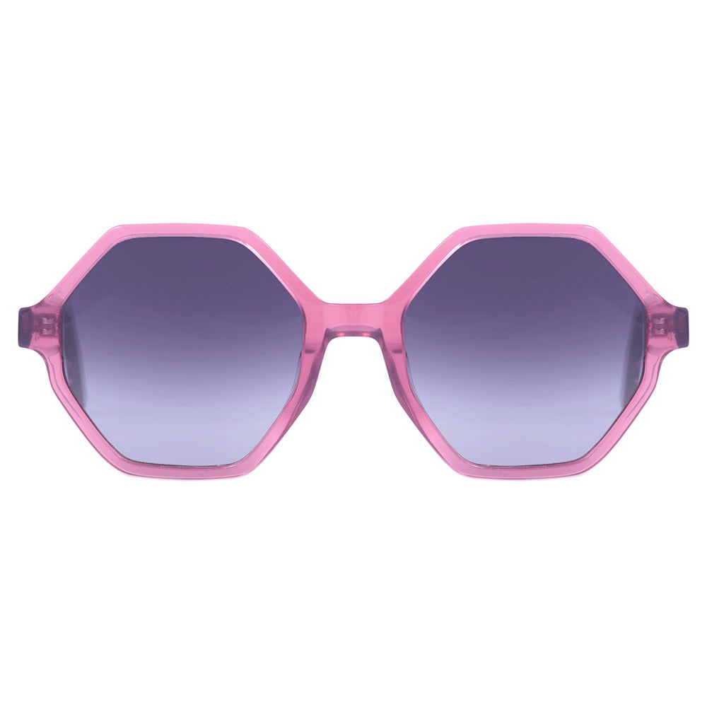 Colcci Otto Rosa Translúcido Brilho/ Preto Degradê - Lente 5,2 cm  - Sol