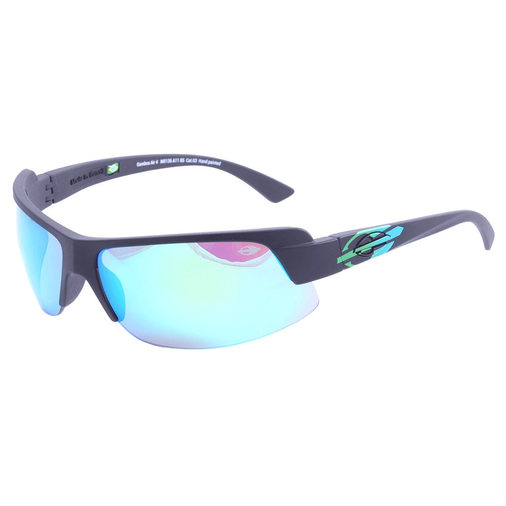 Mormaii Gamboa Air 4 Preto Fosco/ Verde Espelhado - Lente 5,7 cm - Sol