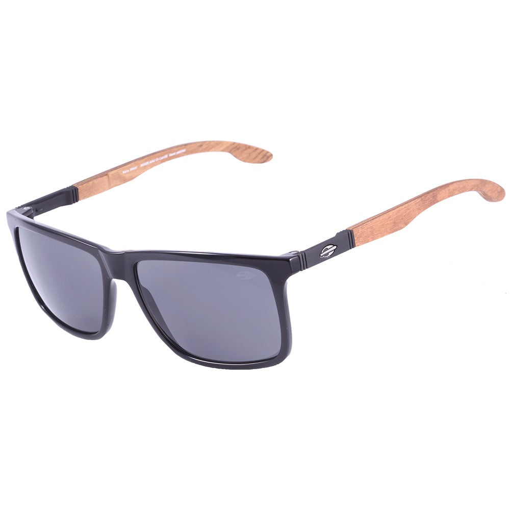 Mormaii Kona Wood Preto Brilho/ Cinza - Lente 5,8cm