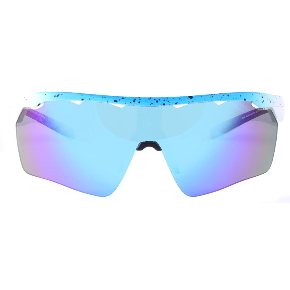 Óculos para Beach Tenis Mormaii Clip On Smash 2 Azul e Branco Fosco/ Azul Espelhado/ Transparente - 150 mm - Sol