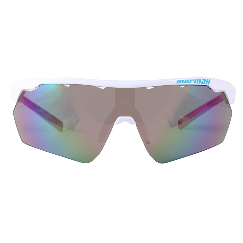 Óculos para Beach Tenis Mormaii Smash Branco e Rosa Brilho/ Verde Espelhado - Lente 15,0 cm