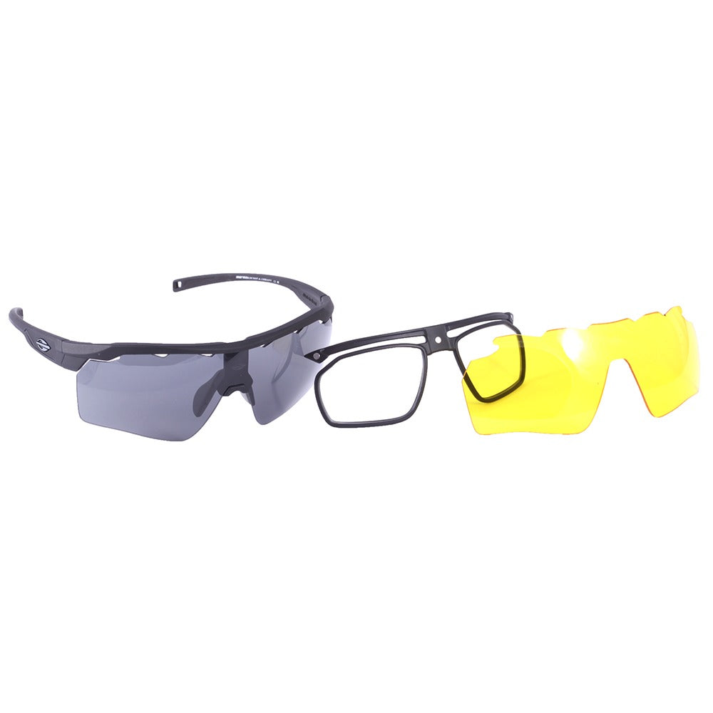 Óculos para Beach Tenis Mormaii Clip On Smash 2 Preto Fosco/ Preto/ Amarelo - 150 mm - Sol