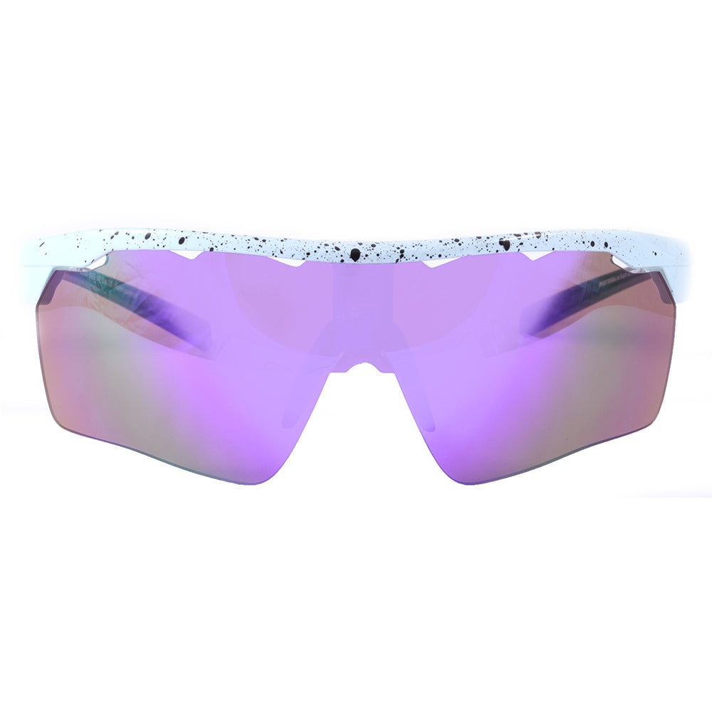 para Beach Tenis Mormaii Clip On Smash 2 Branco e Preto Brilho/ Roxo Espelhado/ Transparente - 150 mm