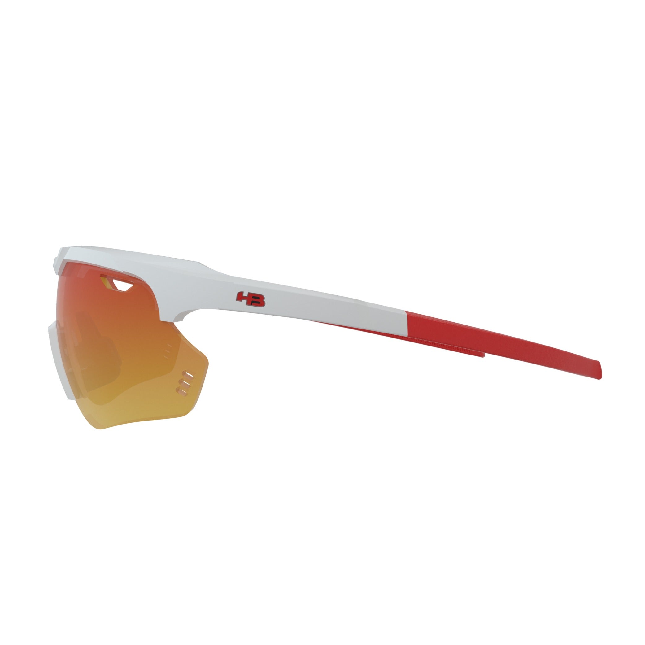 HB Shield Comp. 2.0 Pearled White/ Red Chrome - Sol