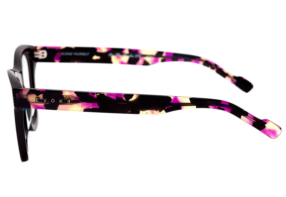 Óculos de Grau Evoke On The Rocks IX A03 Black Shine Temple Turtle Blue - Lente 5,1 cm - Oculos Shop