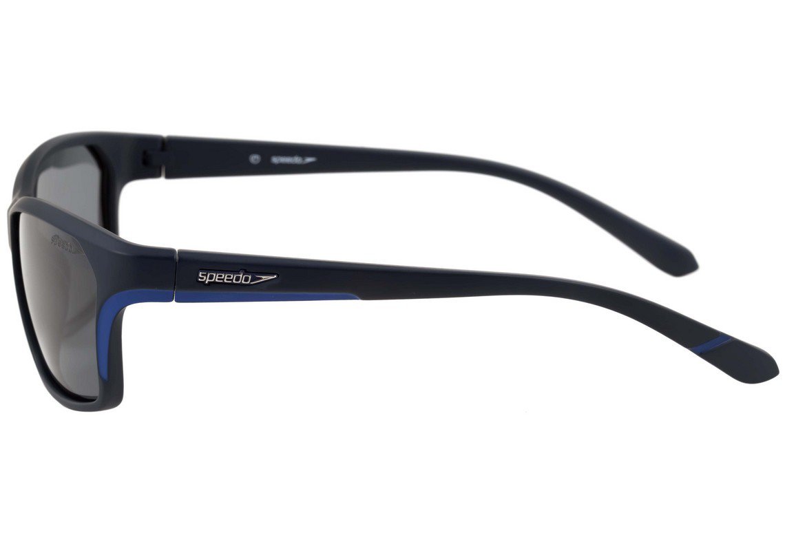 Óculos de Sol Speedo Acquaride D01 Cinza E Azul Fosco/ Preto Polarizado - 58 mm