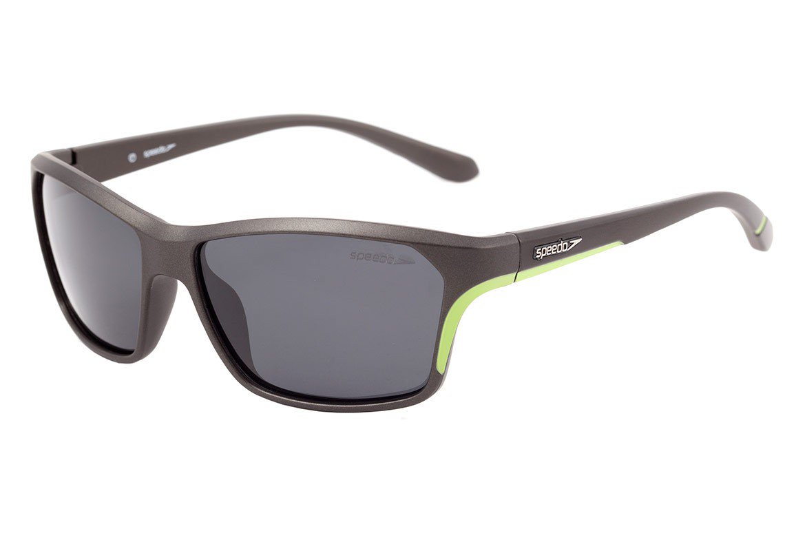 Óculos de Sol Speedo Acquaride D02 Cinza e Verde Fosco / Preto Polarizado - 58 mm