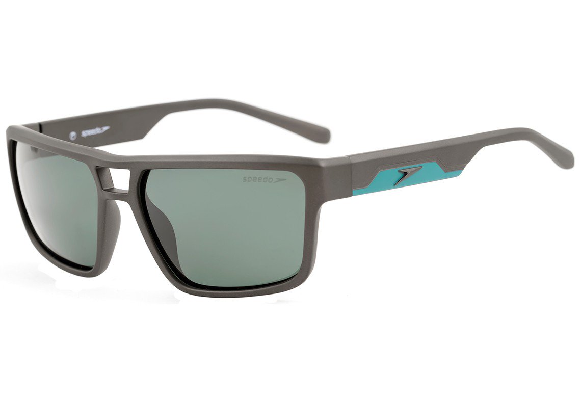 Speedo Bumper D01 Cinza Fosco/ Verde Polarizado - 59 mm
