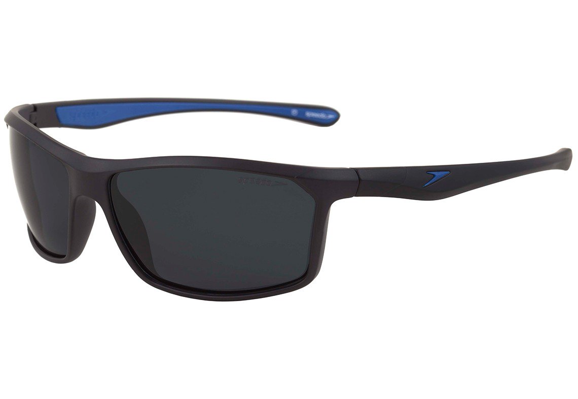 Speedo Bungee Jump A02 Preto e Azul Fosco / Preto Polarizado - Lente 6,4 cm - Sol