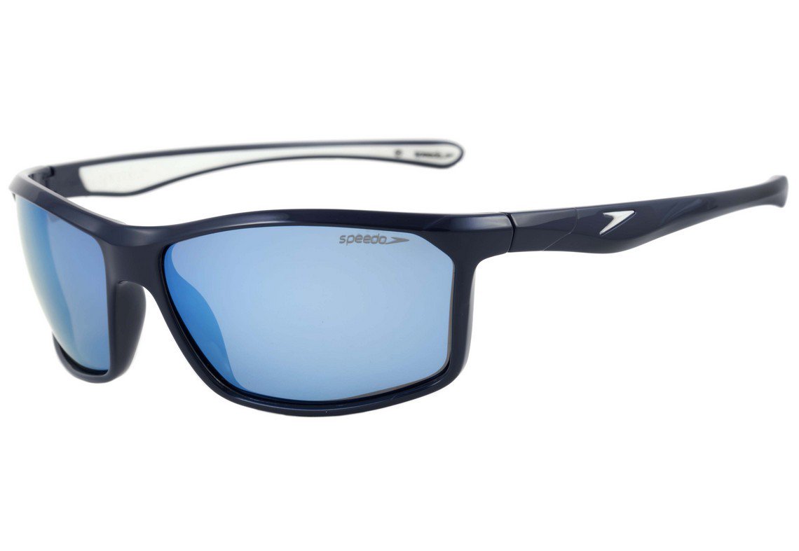 Óculos de Sol Speedo Bungee Jump D03 Azul Brilho/ Azul Espelhado Polarizado - 64 mm