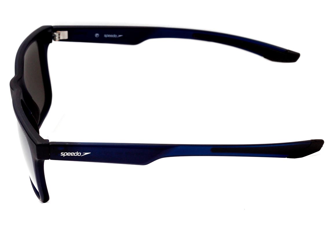 Óculos de Sol Speedo Caelum D01 Azul Translúcido Fosco/ Prata Espelhado Polarizado 55 mm