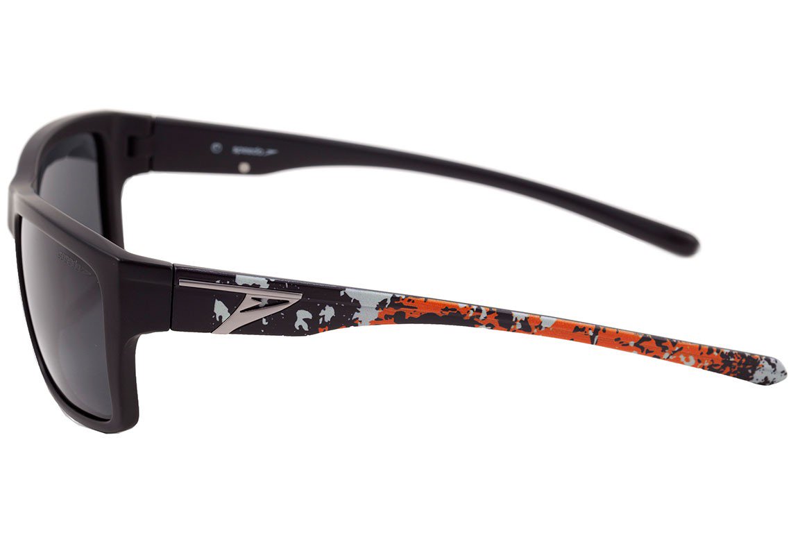 Speedo Canoeing A01 Preto e Estampado Laranja Fosco / Preto Polarizado - 60 mm D02 Azul Fosco/ Preto Polarizado - 60 mm