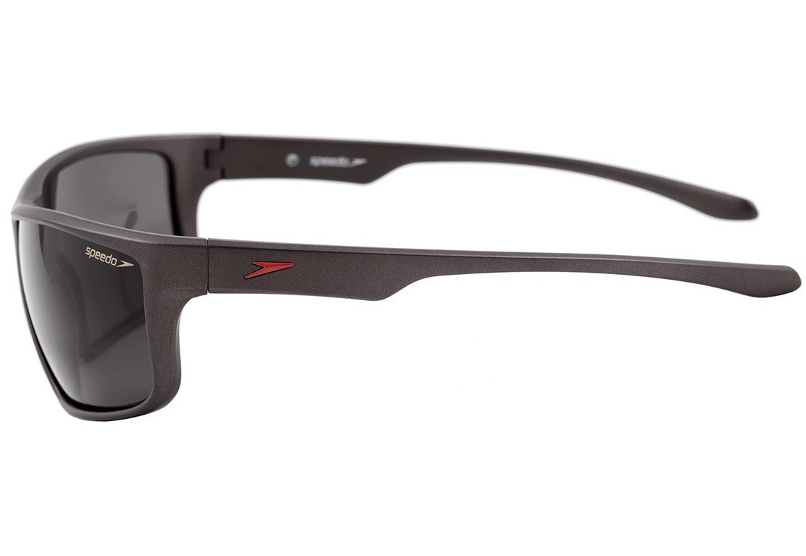 Óculos de Sol Speedo Flyer D02 Cinza Fosco/ Preto Polarizado - 68 mm