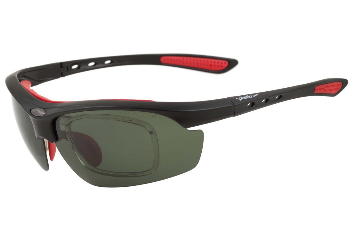 Óculos de Sol Speedo Pro Ii Clip-On A01 Preto E Vermelho Fosco/ Vermelho Espelhado