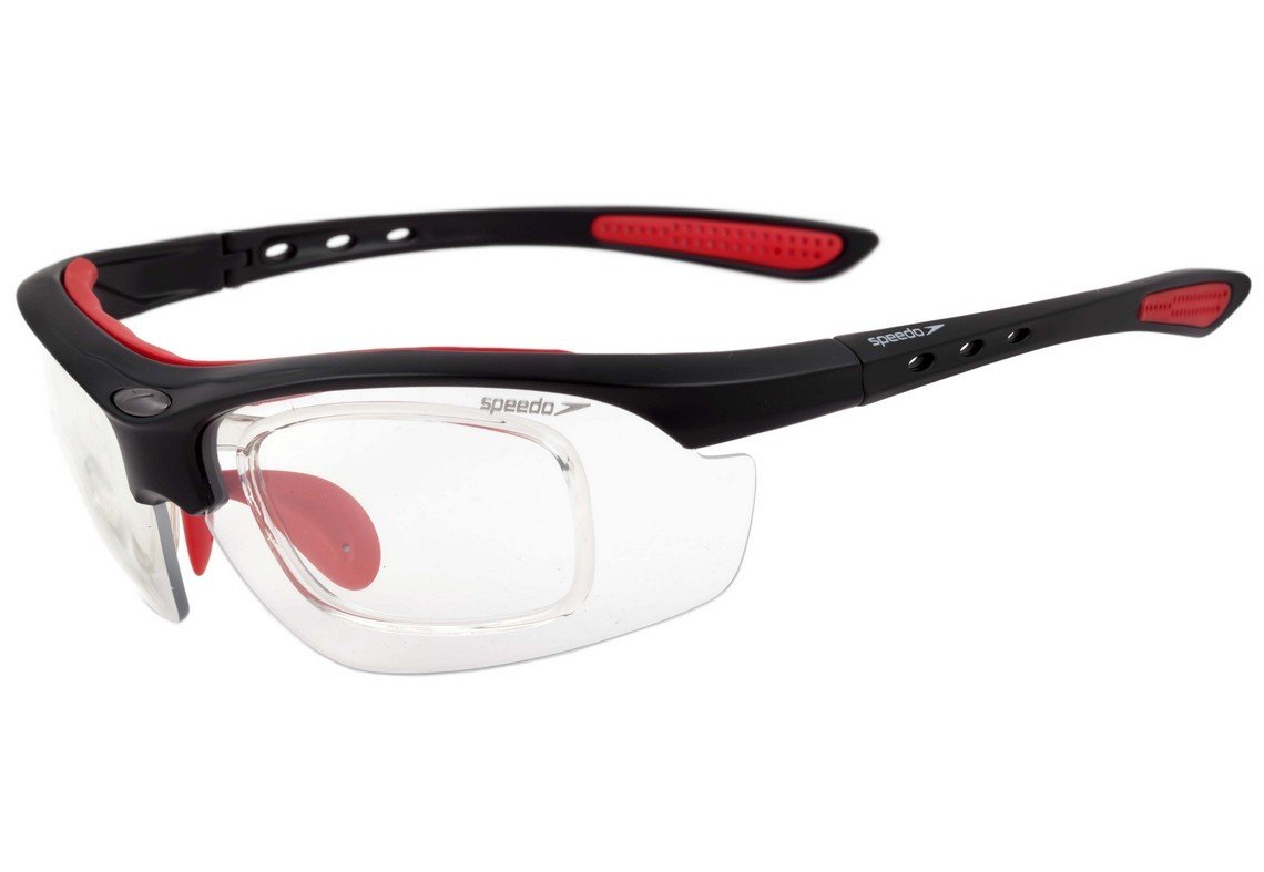 Óculos de Sol Speedo Pro Ii Clip-On A01 Preto E Vermelho Fosco/ Vermelho Espelhado