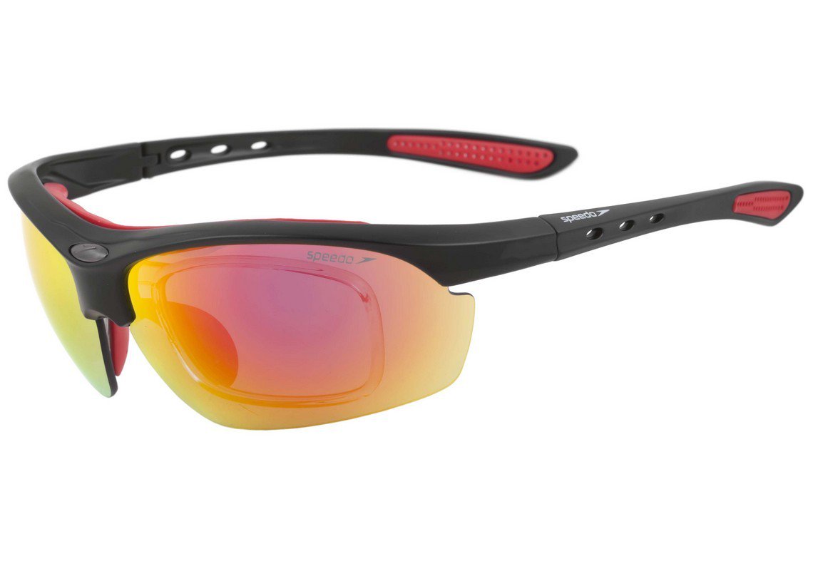 Óculos de Sol Speedo Pro Ii Clip-On A01 Preto E Vermelho Fosco/ Vermelho Espelhado