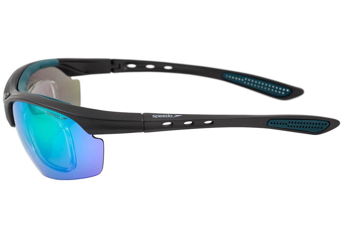 Óculos de Sol Speedo Pro Ii Clip-On A02 Cinza E Verde Fosco/ Verde Espelhado