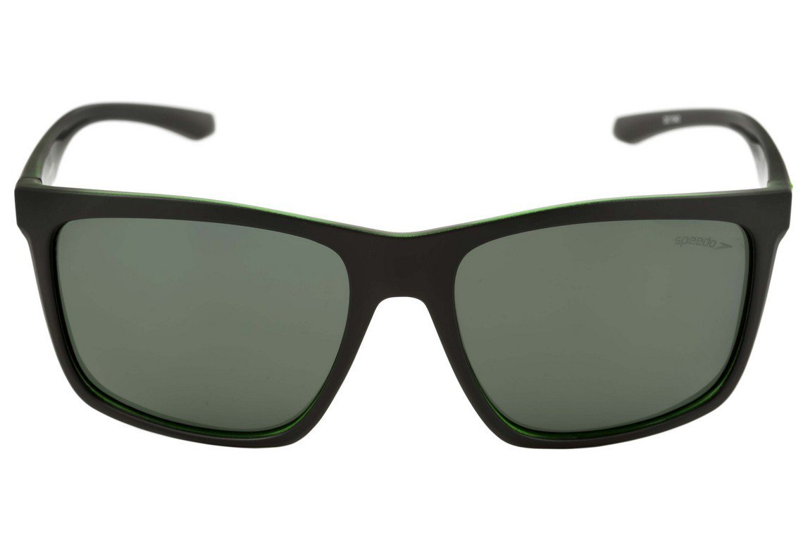 Óculos de Sol Speedo Sailing A02 Preto E Verde Fosco/ Verde Polarizado - 60 mm