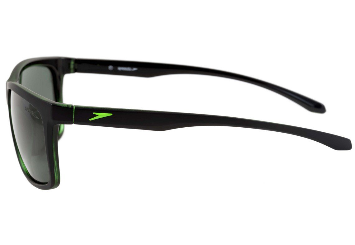 Óculos de Sol Speedo Sailing A02 Preto E Verde Fosco/ Verde Polarizado - 60 mm