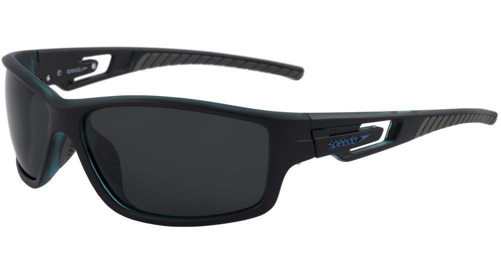 Óculos de Sol Speedo Skysurf A04 Preto E Azul Fosco/ Preto Polarizado - 65 mm