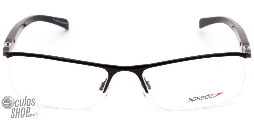 Óculos de Grau Speedo Sp1143 09D Preto Brilho E Fosco - 58 mm